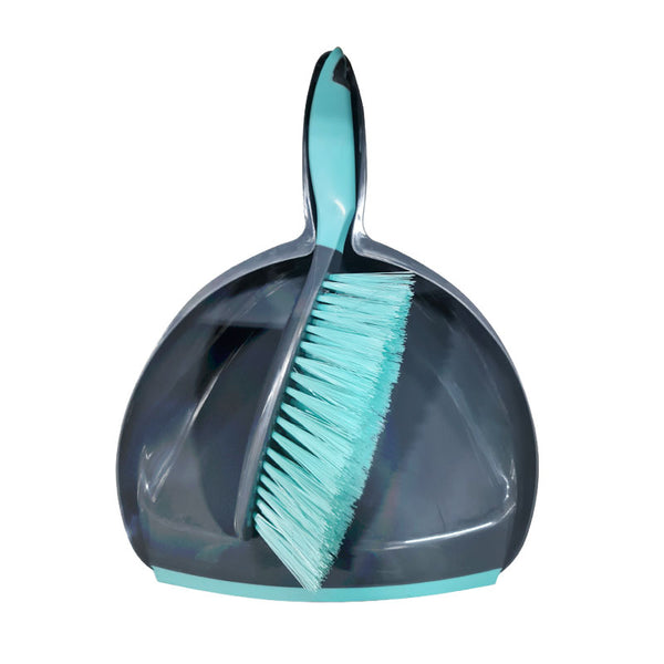 DUSTPAN AND BRUSH SET COMPASS BLUE & GREY