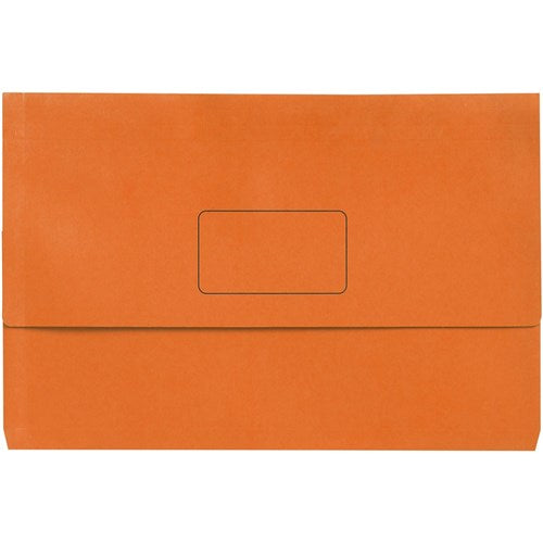 Marbig Slimpick Manilla Document Wallet Foolscap 30mm Gusset Orange Pack Of 10 | Better Office