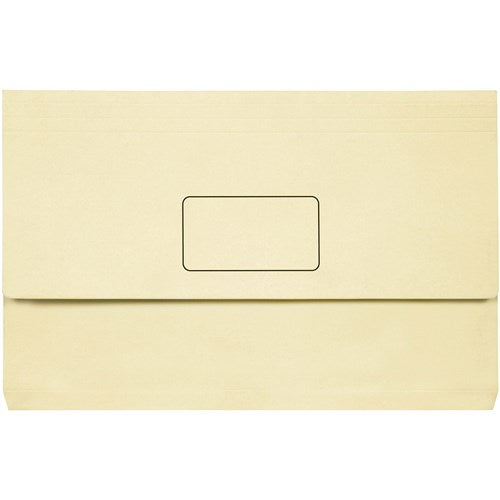 Marbig Slimpick Manilla Document Wallet Foolscap 30mm Gusset Buff Pack Of 10