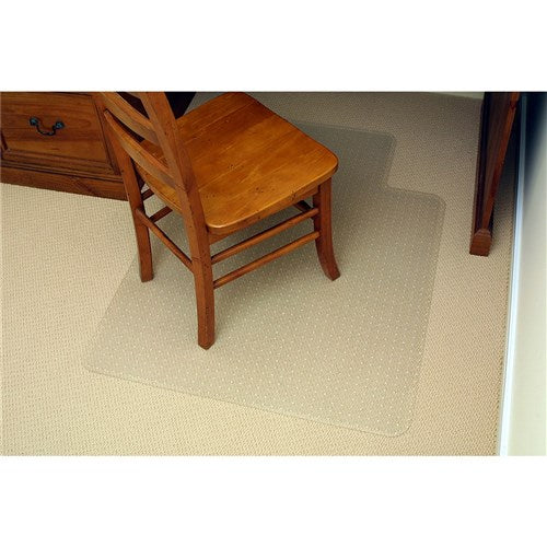 Marbig Economy Chair Mat Notched Based For Low Pile Carpet 115 x 134cm Clear