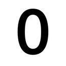 Sp- Adhesive Sign Apli 38x64mm Number 0 Blk/Wht Pk1