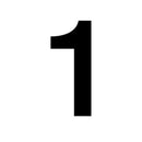 Sp- Adhesive Sign Apli 38x64mm Number 1 Blk/Wht Pk1