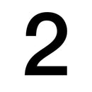 Sp- Adhesive Sign Apli 38x64mm Number 2 Blk/Wht Pk1