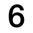 Sp- Adhesive Sign Apli 38x64mm Number 6 Blk/Wht Pk1