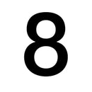 Sp- Adhesive Sign Apli 38x64mm Number 8 Blk/Wht Pk1