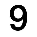 Sp- Adhesive Sign Apli 38x64mm Number 9 Blk/Wht Pk1