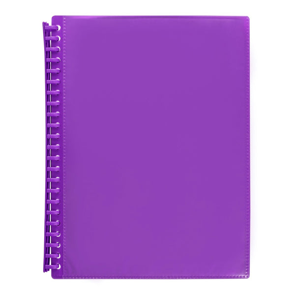 DISPLAY BOOK MARBIG A4 INSERT COVER REFILLABLE PURPLE 20P