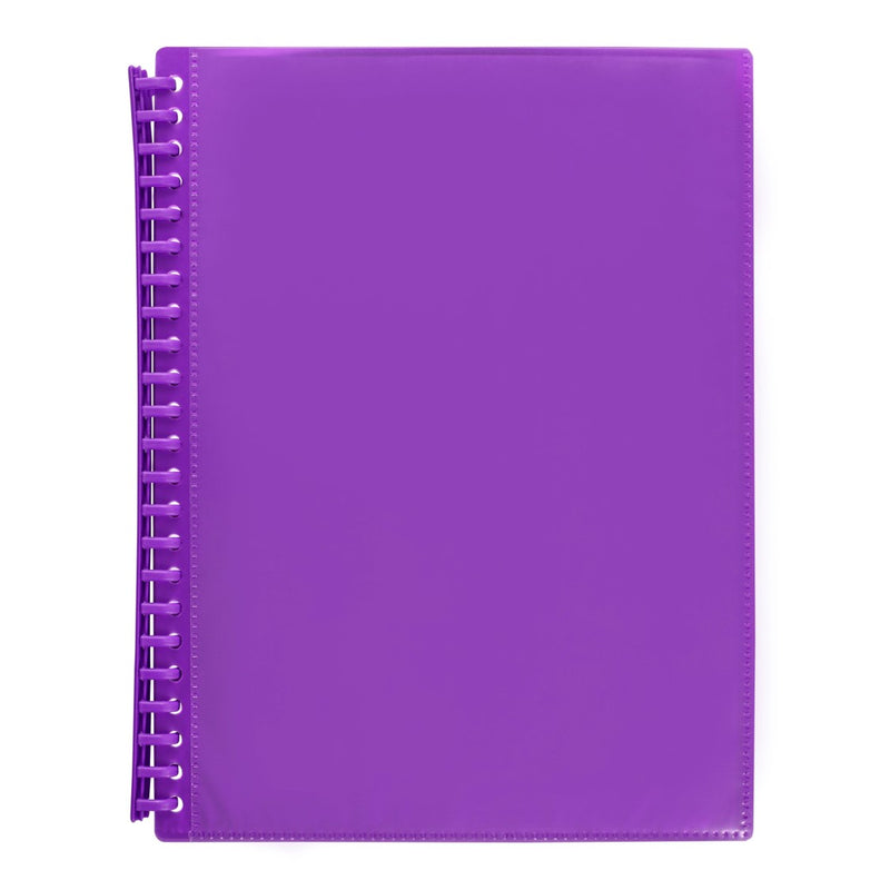 DISPLAY BOOK MARBIG A4 INSERT COVER REFILLABLE PURPLE 20P