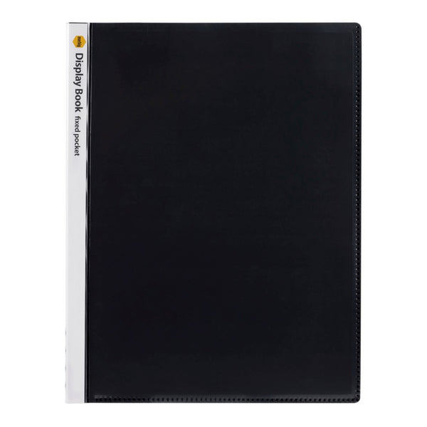 DISPLAY BOOK MARBIG A4 INSERT COVER NON-REFILLABLE BLACK 20P