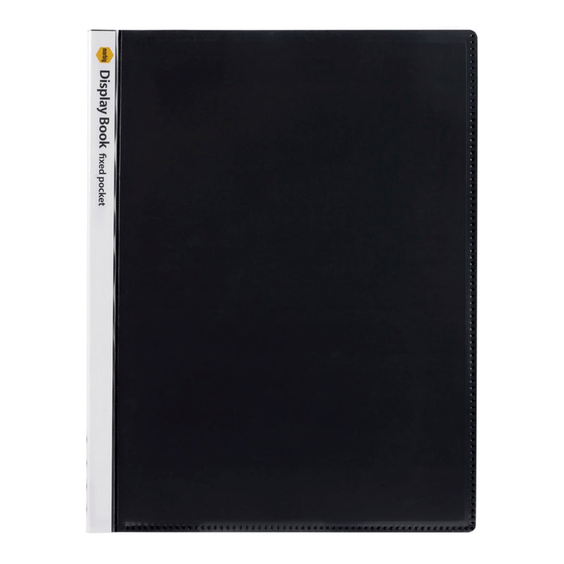 DISPLAY BOOK MARBIG A4 INSERT COVER NON-REFILLABLE BLACK 20P