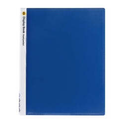 DISPLAY BOOK MARBIG A4 INSERT COVER NON-REFILLABLE BLUE 20P