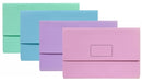 Document Wallet Marbig Slimpick F/C Asst Pastels Pk10