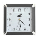 Sp- Clock Jastek 29x29cm Square Frame Black