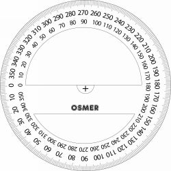 PROTRACTOR OSMER 10CM 360 DEGREE CLEAR