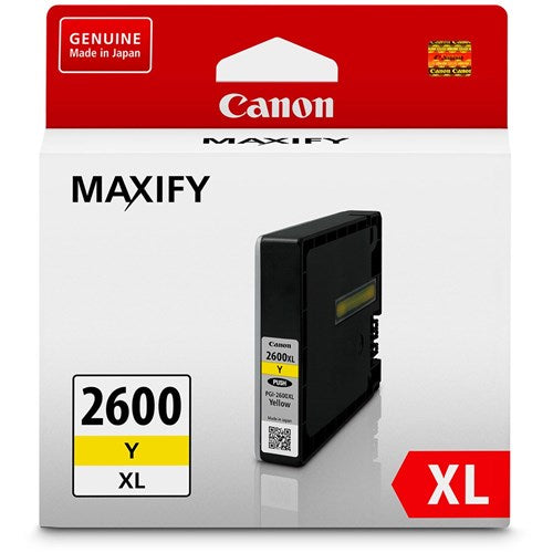 Canon Maxify PPGI2600XLY Ink Cartridge High Yield Yellow | Better Office