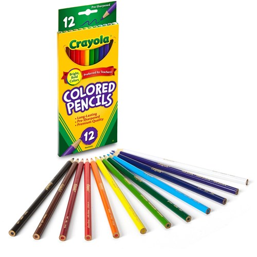 Crayola Coloured Pencils Full Size Regular Assorted Pack of 12 | Better Office