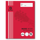 Music Book Olympic 225x175mm 8mm Ruled & Staved 96pg (PK10)