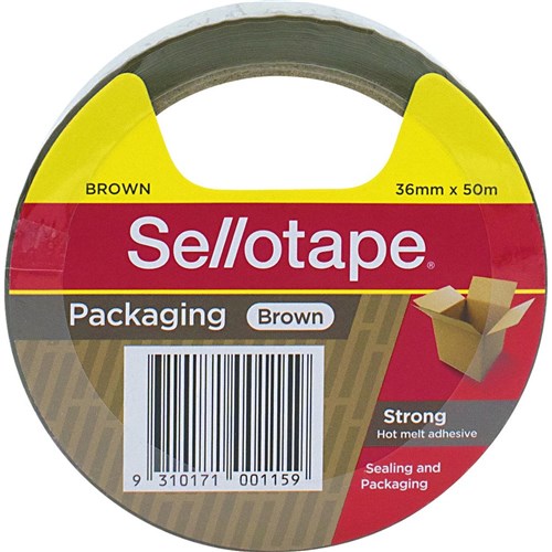 Sellotape Packaging Tape 36mmx50m Hot-Melt Adhesive Brown | Better Office