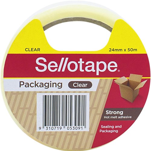 Sellotape Packaging Tape 24mmx50m Hot-Melt Adhesive Clear | Better Office