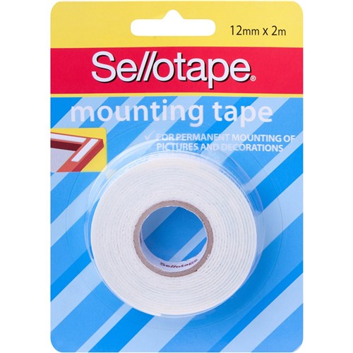 Sellotape Permanent Mounting Tape 12mmx2m White | Better Office