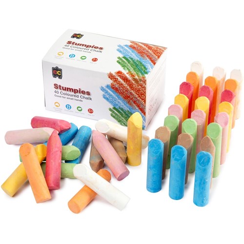 EC Chalk Coloured Stumpies 57x140mm Box of 40