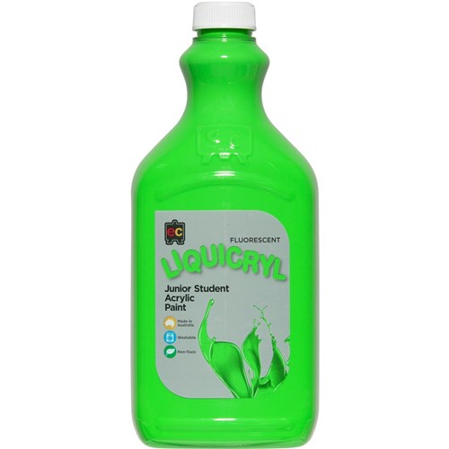 EC Liquicryl Paint 2 Litres Fluorescent Green