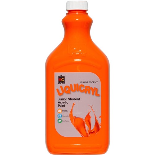 EC Liquicryl Paint 2 Litres Fluorescent Orange | Better Office