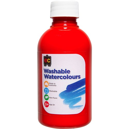 EC Washable Watercolour Paints 250ml Orange | Better Office