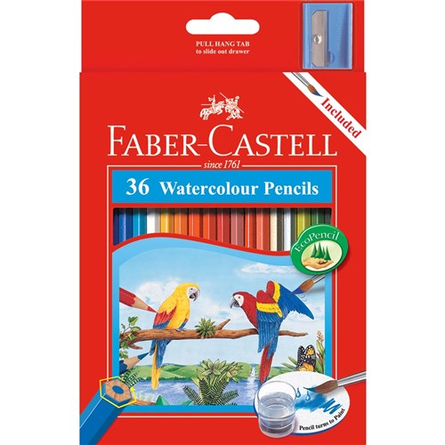 Faber-Castell Colour Pencils Watercolour 36 Sharpener | Better Office