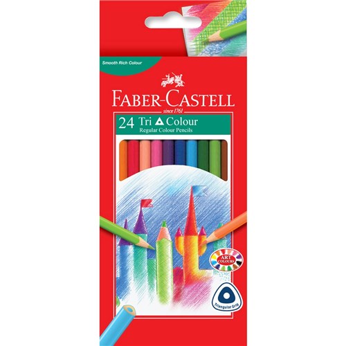 Faber-Castell Tri Colour Pencils Assorted Pack of 24 | Better Office