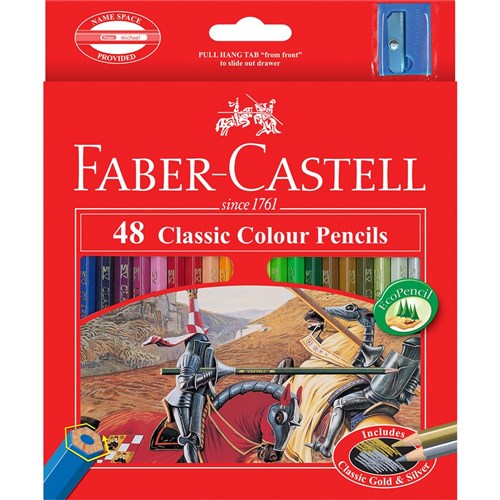 Faber-Castell Classic Colour Pencils And Sharpener Assorted Pack of 48 | Better Office