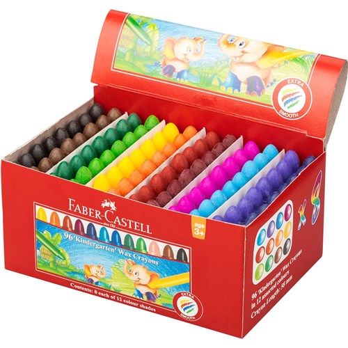 Faber-Castell Chublet Wax Crayons Assorted Pack of 96 | Better Office