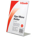 Sp- Menu/Sign Holder Esselte A5 Slanted Portrait