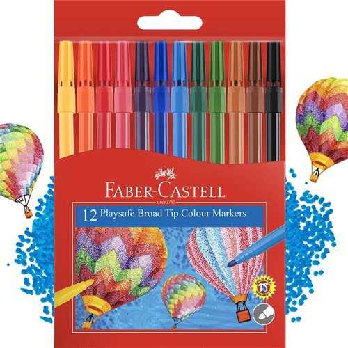 Faber-Castell Playsafe Marker Assorted Wallet of 12