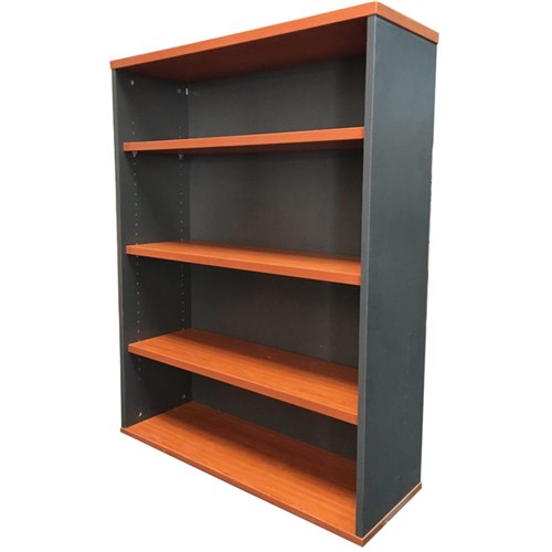 Rapidline Rapid Worker Bookcase 3 Shelves 900W x 315D x 1200mmH Cherry And Ironstone