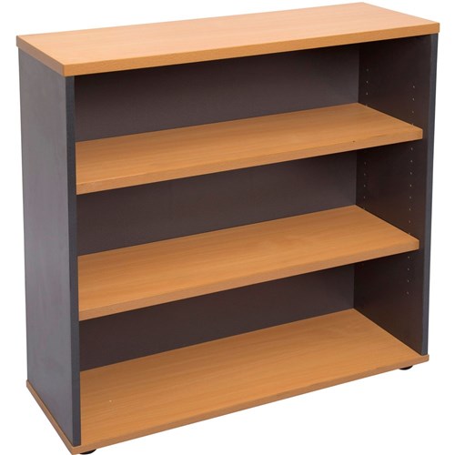 Rapidline Rapid Worker Bookcase 2 Shelves 900W x 315D x 900mmH Beech and Ironstone