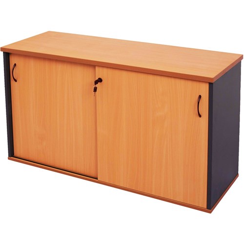 Rapidline Credenza Sliding Doors 1200W x 450D x 730mmH Cherry And Ironstone