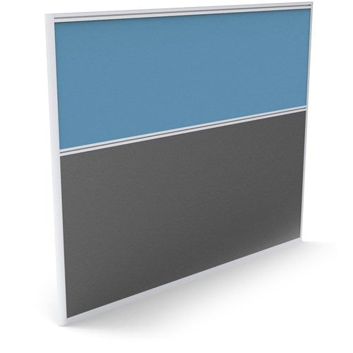 Rapidline Rapid Screen 1500W x 30D x 1250mmH Blue Fabric / Ironstone Base | Better Office