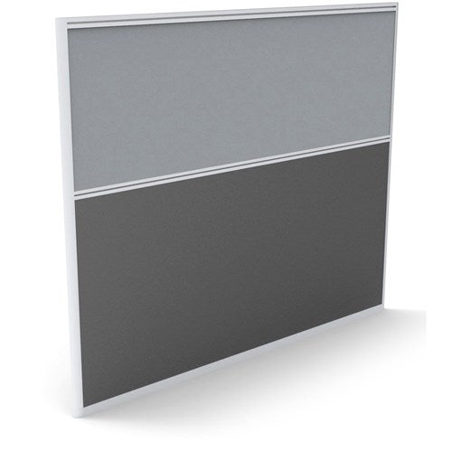 Rapidline Rapid Screen 1500W x 30D x 1250mmH Grey Fabric / Ironstone Base