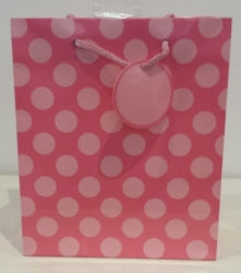 GIFT BAG OZCORP MEDIUM PINK SPOT