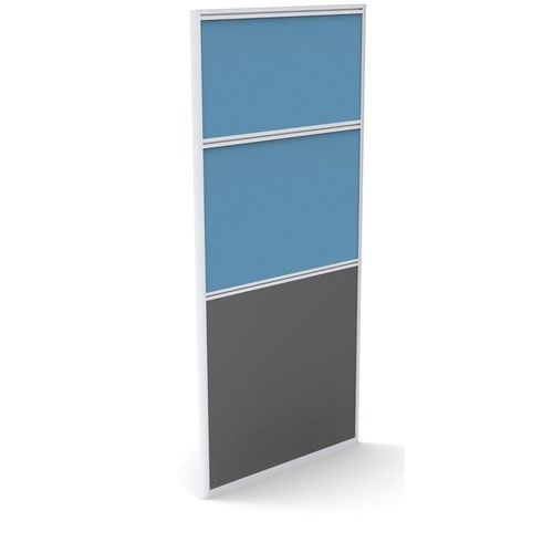 Rapidline Rapid Screen 750W x 30D x 1650mmH Blue Fabric / Ironstone Base