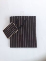 BAG GIFT OZCORP SMALL PINSTRIPE BLACK/SILVER