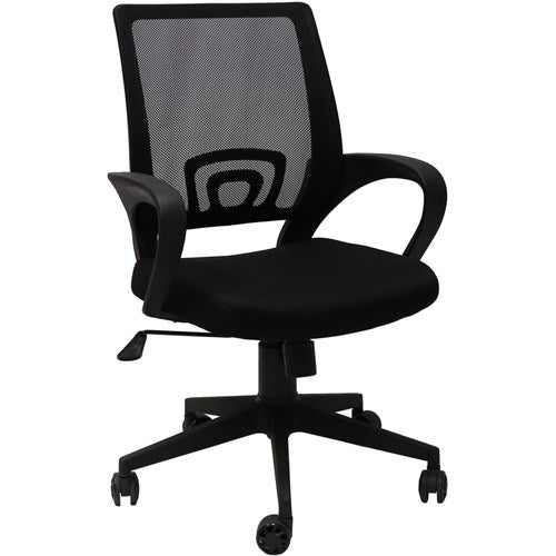 Rapidline Vesta Office Chair Medium Mesh Back With Arms Black