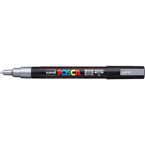 Uni Posca PC-3M Paint Marker Fine 1.3mm Bullet Tip Silver