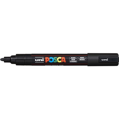 Uni Posca Paint Marker PC-5M Medium 2.5mm Bullet Tip Black