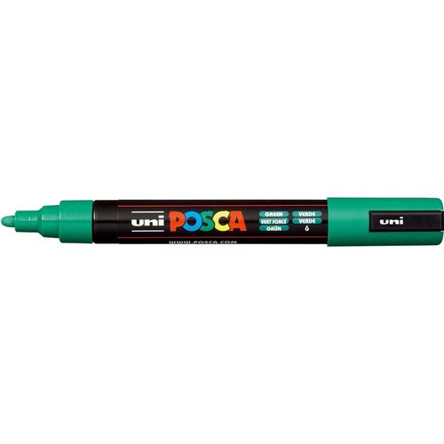 Uni Posca Paint Marker PC-5M Medium 2.5mm Bullet Tip Green | Better Office