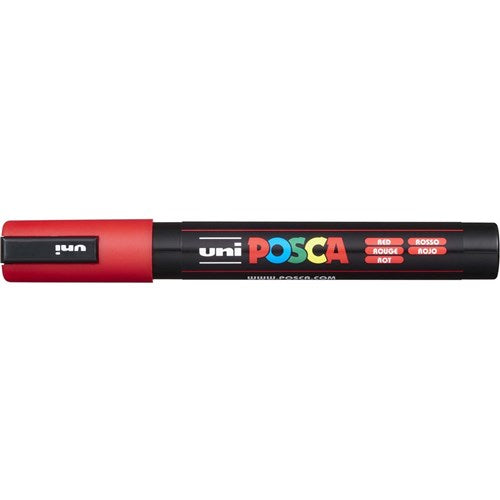 Uni Posca Paint Marker PC-5M Medium 2.5mm Bullet Tip Red | Better Office