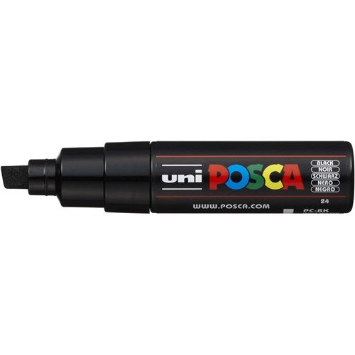 Uni Posca Paint Marker PC-8K Broad 8mm Chisel Tip Black