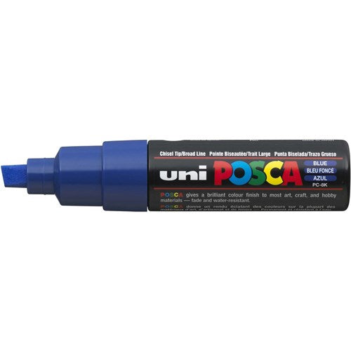 Uni Posca Paint Marker PC-8K Broad 8mm Chisel Tip Blue | Better Office