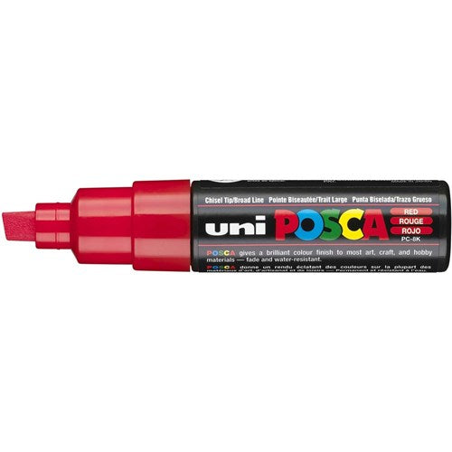 Uni Posca Paint Marker PC-8K Broad 8mm Chisel Tip Red